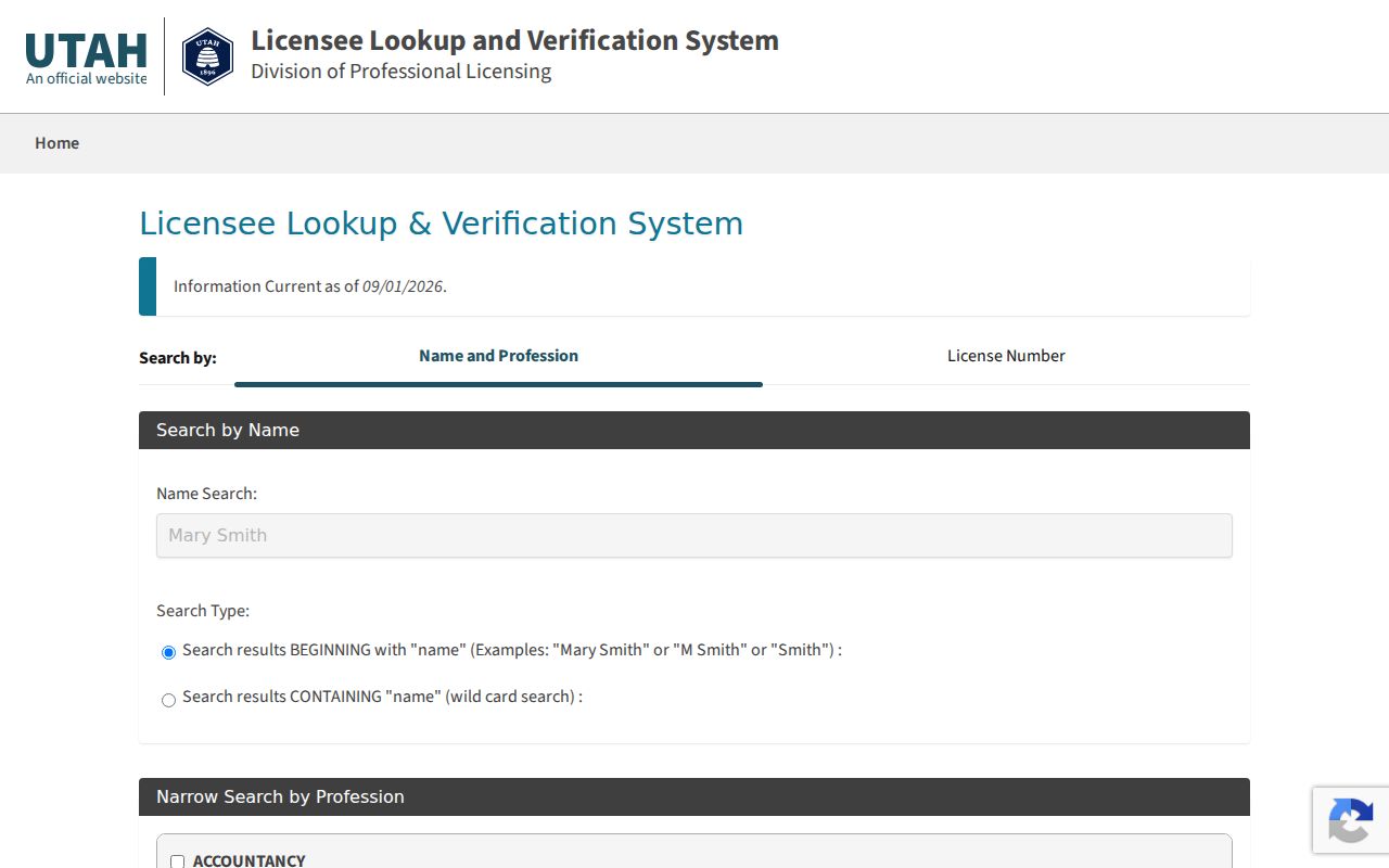 Syracuse residents directory Utah professional license lookup