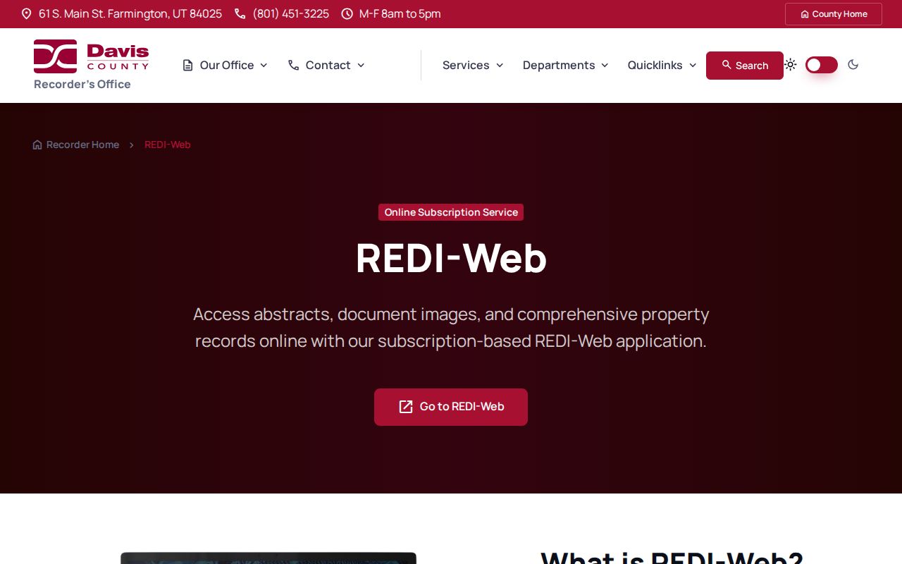 Syracuse street directory Davis County REDI-Web deed records