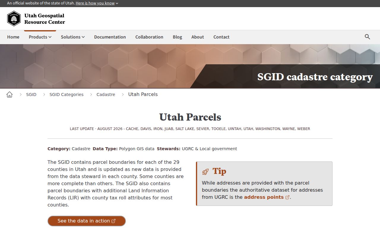 Syracuse street directory Utah GIS parcel and address data
